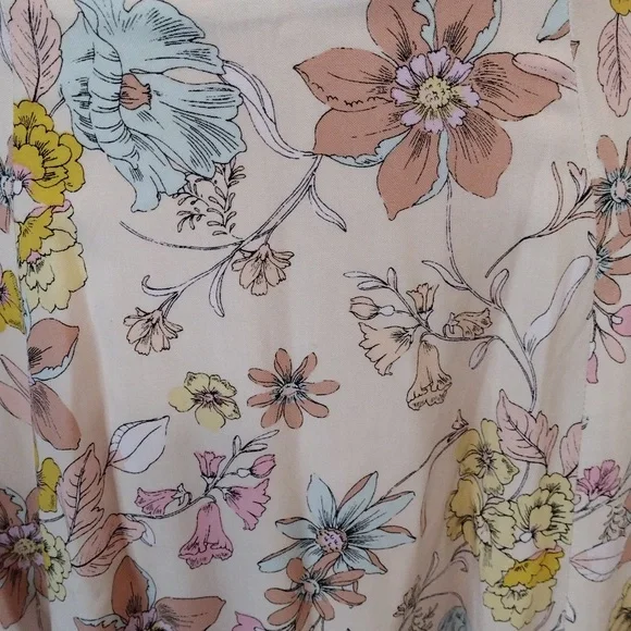 Lulus NWT Floral Print Puff Sleeves Crisscross Open Back Maxi Dress XS - Picture 8 of 15